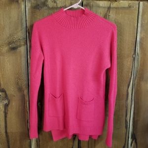 Halogen Mock Neck Sweater Pink